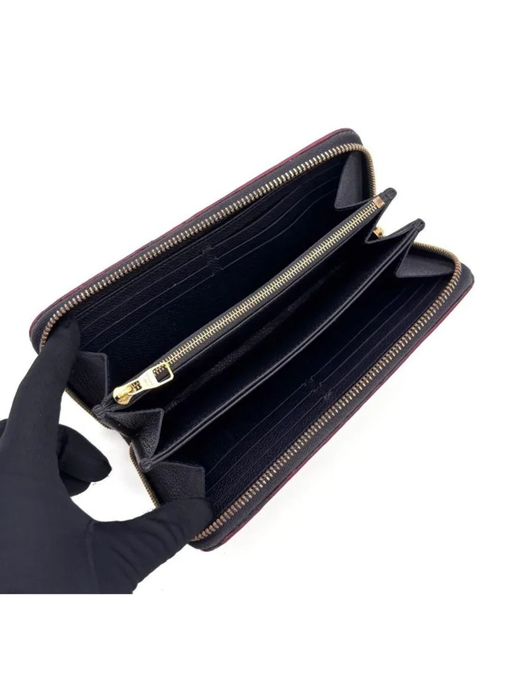 Louis Vuitton Monogram Empreinte Zippy Wallet Marine Rouge